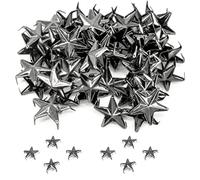 Trimming Shop Star Studs Claw Rivets, Nailhead Punk Decorative Hand Press Spikes for DIY, Scrapbooking, Goth & Fashion Accessories, 7mm, Gunmetal, 50pcs