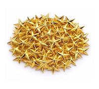 Trimming Shop Star Studs Claw Rivets, Nailhead Punk Decorative Hand Press Spikes for DIY, Scrapbooking, Goth & Fashion Accessories, 28mm, Gold, 50pcs