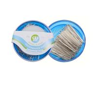 Trimming Shop Straight Head Dressmakers Pins Stainless Steel Tailor Pins Durable Flat Head Pins for Clothing, Jewelry, Fashion Crafts, Sewing Projects and Garment Items - with Plastic Storage Box