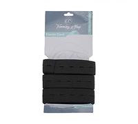 Trimming Shop Strechable 15MM Buttonhole Elastic Flatback Sewing Elastic Band with Holes for Trouser Waistbands Maternity Clothes Skirts Shorts Pants Waistline Sewing, 1 metre, Black