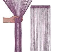 Trimming Shop String Curtains Glitter Fringe Panel Fly Screen Doorway Curtain Closet Window Doors Sequin Sheer Room Divider Tassel for Doorway, Windows, Home Decoration, 200cm x 90cm, Dark Purple