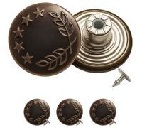 Trimming Shop Stud Buttons 17mm Gunmetal 8 Pcs Jeans Stars Replacement DIY