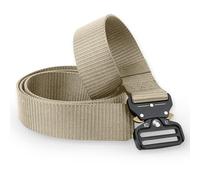 Trimming Shop Tactical Quick Release Work Waist Belt - Adjustable Military Style Polyester Webbing Belt for Hiking, Outdoor Sports & Casual Wear, 125cm, Beige