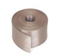 Trimming Shop Taupe Ribbon Roll - 50mm x 25 Metres - Double Sided Satin Brightly Coloured - 100% Polyester - for Gift Wrapping, Decorating, Arts and Craft - Machine Washable