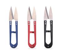 Trimming Shop Thread Snips Set 3Pcs - Sewing Scissors for Fabric Cutting, Embroidery Scissors, Small Sharp Thread Cutter, Stainless Steel Blades for Dressmaking, DIY Sewing Accessories Red Blue Black