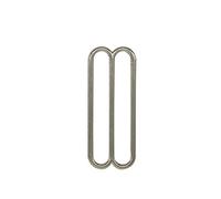 Trimming Shop Tri-glide Metal 3-Bar Slider Buckle Adjustable Fasteners for Webbing straps, Belts, Clothing, Handbag, footwear, Leathercraft, Silver, 50mm, 5pcs