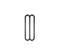 Trimming Shop Tri-glide Metal 3-Bar Slider Buckle Adjustable Fasteners for Webbing straps, Belts, Clothing, Handbag, footwear, Leathercraft, Gunmetal, 40mm, 5pcs