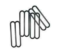Trimming Shop Tri-glide Metal 3-Bar Slider Buckle Adjustable Fasteners for Webbing straps, Belts, Clothing, Handbag, footwear, Leathercraft, Gunmetal, 50mm, 5pcs