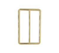 Trimming Shop Tri-Glide Metal 3-Bar Slider Buckle Adjustable Fasteners for Webbing Straps, Belts, Clothing, Handbag, Footwear, Pet Collars, Leathercraft, Gold, 50mm, 2pcs