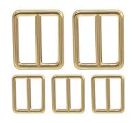 Trimming Shop Tri-Glide Metal 3-Bar Slider Buckle - Durable Adjustable Buckle Strap Adjuster Buckles, Strong & Rust-Resistant for Webbing, Belts, Pet Collars, Handbags & Leathercraft, Assorted Sizes