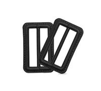 Trimming Shop Tri-Glide Slide Buckle Adjustable Webbing Slider Black Buckle Fasteners for Webbing Straps, Backpack, Pet Collars, Belts, DIY Craft Projects, 50mm, 2pcs