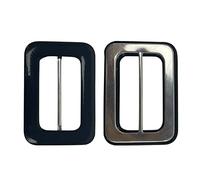 Trimming Shop Tri-Glide Slide Buckle Adjustable Webbing Triglides Slider Covered PVC Buckle for Handbag Strap, Backpack, Pet Collars, Belts, DIY Craft Projects, 50mm, Black, 2pcs