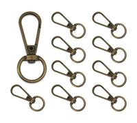 Trimming Shop Trigger Clip Swivel Hook - 13mm Lobster Clasp, Bronze, 10pcs