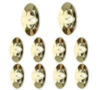 Trimming Shop Twist Turn Lock Oval Bag Closure, Gold, 21mm x 37mm, 10pcs | Handbag Buckle Replacement Clasp Closure for DIY Leathercraft Shoulder Bag Purse Making Accessory