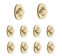 Trimming Shop Twist Turn Lock Oval Shape Bag Closure, Gold, 15x22mm-10pcs | Handbag Buckle Replacement Clasp Closure for DIY Leathercraft Shoulder Bag Purse Making Accessory