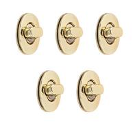 Trimming Shop Twist Turn Lock Oval Shape Bag Closure, Gold, 15x22mm-5pcs | Handbag Buckle Replacement Clasp Closure for DIY Leathercraft Shoulder Bag Purse Making Accessory