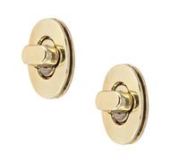 Trimming Shop Twist Turn Lock Oval Shape Bag Closure Handbag Buckle Replacement Clasp Closure for DIY Leathercraft Shoulder Bag Purse Making Accessory, Gold, 15mm x 22mm, 2pcs