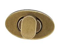 Trimming Shop Twist Turn Lock Oval Shape Bag Closure Handbag Buckle Replacement Clasp Closure for DIY Leathercraft Shoulder Bag Purse Making Accessory, Bronze, 22mm x 37mm, 5pcs