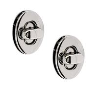 Trimming Shop Twist Turn Lock Oval Shape Bag Closure Handbag Buckle Replacement Clasp Closure for DIY Leathercraft Shoulder Bag Purse Making Accessory, Silver, 22mm x 37mm, 2pcs