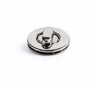 Trimming Shop Twist Turn Lock Oval Shape Bag Closure, Silver, 22x37mm-1pc | Handbag Buckle Replacement Clasp Closure for DIY Leathercraft Shoulder Bag Purse Making Accessory