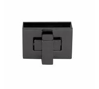 Trimming Shop Twist Turn Lock Rectangle Bag Closure, Gunmetal, 17x27mm-1pc