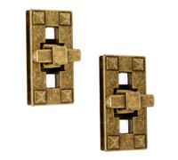 Trimming Shop Twist Turn Lock Rectangle Bag Closure Handbag Buckle Replacement Clasp Closure for DIY Leathercraft Shoulder Bag Purse Making Accessory, Bronze, 39mm x 20mm, 2pcs