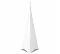 Trimming Shop Two-Sided Stretch Tripod Speaker Stand Cover with Loop, Spandex DJ Scrim Skirt, Wrinkle Resistant, Washable, Universal Fit for Weddings, Parties, Stage Events DJ Setup, White, Pack of 10