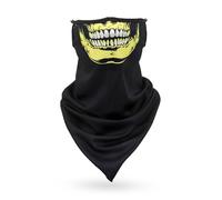 Trimming Shop Unisex Bandana Face Mask with Ear Loops Face & Neck Covering Dust Wind Protection Scarf Washable Breathable Reusable Run Walk Motorcycle Outdoor Laughing Face 1