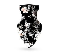 Trimming Shop Unisex Bandana Face Mask with Ear Loops Face & Neck Covering Dust Wind Protection Scarf Washable Breathable Reusable Run Walk Motorcycle Outdoor Pink Blossom Flower