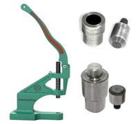 Trimming Shop Universal The Green Machine Hand Press with Hole Cutting & Grommet Fixing Dies Set for DIY Leathercrafts, Yoga Mat. Tarpaulin, Vinyl Banners, Pool covers, 20mm