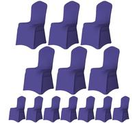 Trimming Shop Wedding Chair Covers Flat Front Design, Purple, Pack of 20