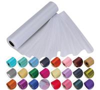 Trimming Shop White Organza Roll 25m x 29cm Snow Sheer Glitter Fabric