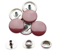 Trimming Shop Wine 15mm Press Studs 4 Part, Durable and Lightweight, Metal Snap Fasteners for Jackets, Jeans, Leather Craft, Straps and Sewing Projects, Clothes Repair, 10pcs