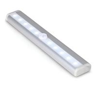 Trimming Shop Wireless PIR Motion Sensor LED Light Bar - Battery-Operated Strip with 10 LEDs & Magnetic Sticky Tape for Closets, Wardrobes, Cabinets & Kitchen, 1pcs