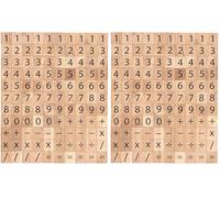 Trimming Shop Wood Letter Tiles, Wooden Printed Numbers & Symbol Replacement for Board Games, Wall Frames DIY Projects Decorations, Children's Educational Toy, DIY Projects, 100pcs (Pack of 2)