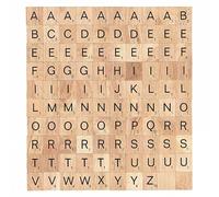 Trimming Shop Wooden Tiles Printed Alphabets & Numbers Replacement Letter Tiles for Board Games, Pendant, Wall Frames DIY Projects Decorations, Educational, 100pcs