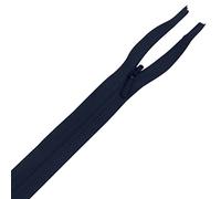 Trimming Shop YKK Nylon Concealed Zip, Navy Blue Invisible Zipper Closed End Medium Weight & Durable Sewing Zipper for Evening Wear, Sewing Craft, Clothes, Pillow Case, 9 Inch (23cm), 1pc