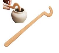 Trimming Tools Pottery - Wooden Mud Tools Pottery,Smooth Edge Modeling Stick Professional for Hand Building Slab Construction Glaze Application Home Studio