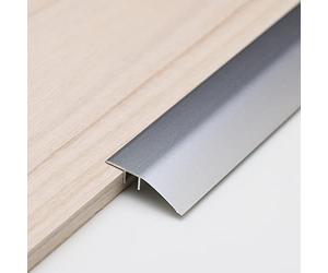 Trimold Aluminum Floor Transition Strip, Suitable for Doorways Threshold Ramp Tile Laminate Planks, Bridge the Height Between 5-12mm (0.9m x 43mm, Matte Silver)