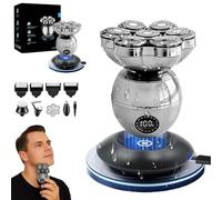 Trimpod 3.0 The Ultimate Shaver for Men, 7 Rotating Shaver Heads for Bald with Accessories, Ipx7 Waterproof Nose Hair Sideburn Trimmer with LED Display, Rechargeable for Face Head Body (Silver)