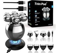 Trimpod 3.0 The Ultimate Shaver for Men, Trimpod 3.0, IPX7 Waterproof with 7 Rotating Shaver Heads, Ultra Fast Precision Shaving (1 Set)