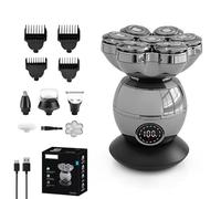 Trimpod 3.0 The Ultimate Shaver for Men: Wireless Charging Floating Head Shaver, IPX7 Waterproof with 7 Rotating Shaver Heads, Nose Hair Sideburn Trimmer for Body, Face