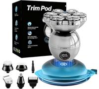 Trimpod 3.0 The Ultimate Shaver for Men Women, Trim Pod 3.0 Wireless Charging Head Shaver with 7 Floating Rotary Heads, IPX7 Waterproof, Nose Hair Sideburn Trimmer for Body, Face