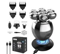 Trimpod - Trimpod 3.0 Shaver for Men, Wireless Charging Floating Head Shaver, IPX7 Waterproof with 7 Rotating Shaver Heads, Nose Hair Sideburn Trimmer for Body and Face