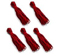 Trims by The Yard 1/4" Ultra Soft Knit Elastic Band, Premium Material, Durable Knitted Elastic Cord for Sewing, Easy to Use, Versatile Sewing Supplies, 5-Yard Cut, Red
