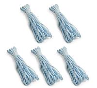 Trims by The Yard 1/4" Ultra Soft Knit Elastic Band, Premium Material, Durable Knitted Elastic Cord for Sewing, Easy to Use, Versatile Sewing Supplies, 5-Yard Cut, Baby Blue