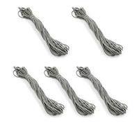 Trims by The Yard 1/8" Soft Knit Elastic Band, Premium Material, Durable Knitted Elastic Cord for Sewing, Easy to Use, Versatile Sewing Supplies, 5-Yard Cut, Gray