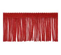 Trims by the Yard 2" Chainette Fringe Trim, Polyester-Made Decorative Fringe Trim, Versatile Fringes for Costumes, Uniforms, Home Decor, and Party Decorations, 5 yards, Red