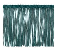 Trims by the Yard 4" Chainette Fringe Trim, Polyester-Made Decorative Fringe Trim, Versatile Fringes for Costumes, Uniforms, Home Decor, and Party Decorations, 5 yards, Teal