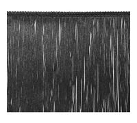 Trims by the Yard 5 Yards of 4" Chainette Fringe Trim, Polyester, Black, 5 yd x 4"